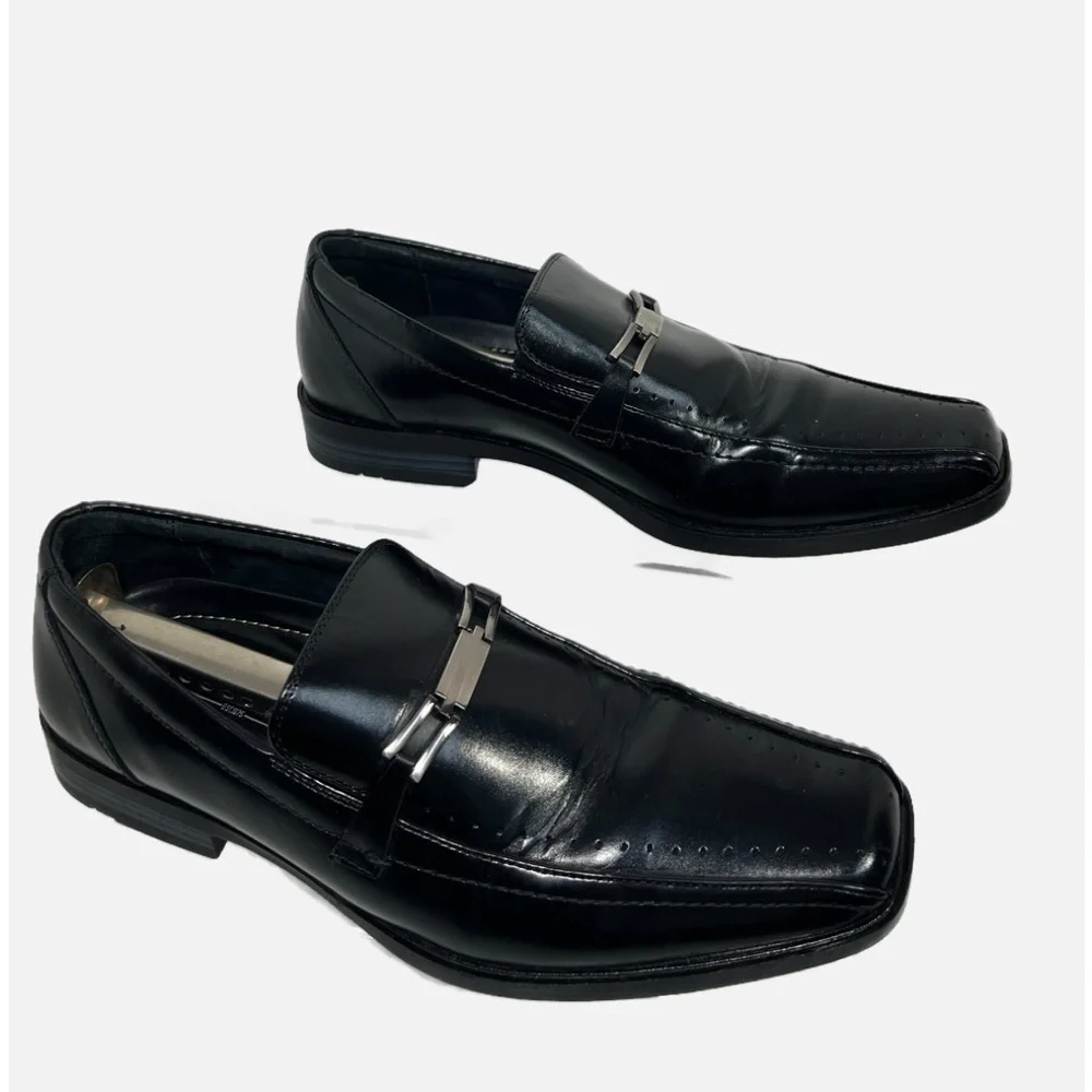 Stacy Adams Black Mens Cade Slip On Loafer size 8